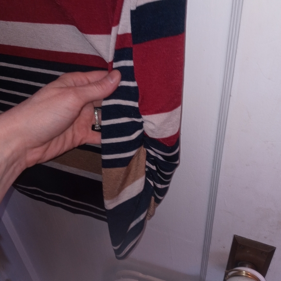 Women's Tutta Bella Striped Maternity Blouse 1X - Picture 4 of 6